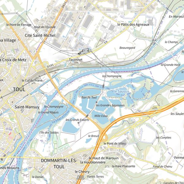 Plan cartographique de Carp Fishing Lake Moulino - Étang la Bordure