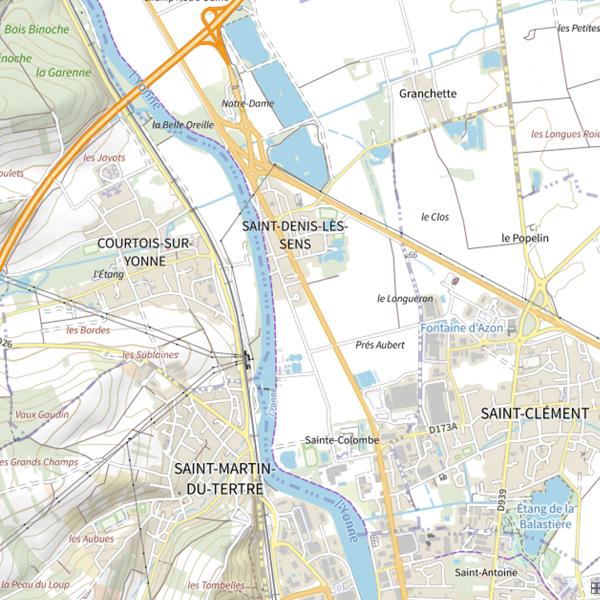 Plan cartographique de Carpa Sens