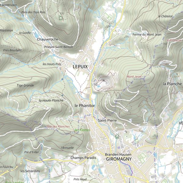 Plan cartographique de Carpa'Pat (Lepuix)