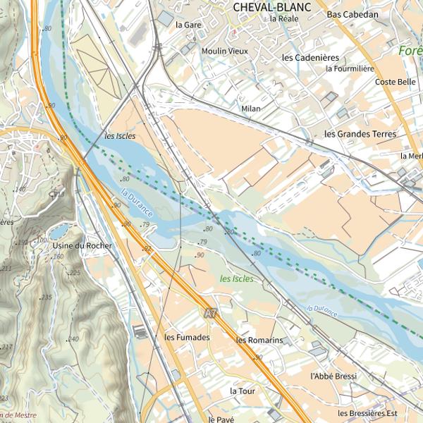 Plan cartographique de Carpe de nuit (Vaucluse)