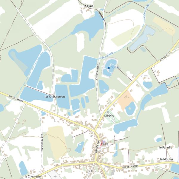 Plan cartographique de Carpodrome d’Isdes - Parcours Passion (Isdes)
