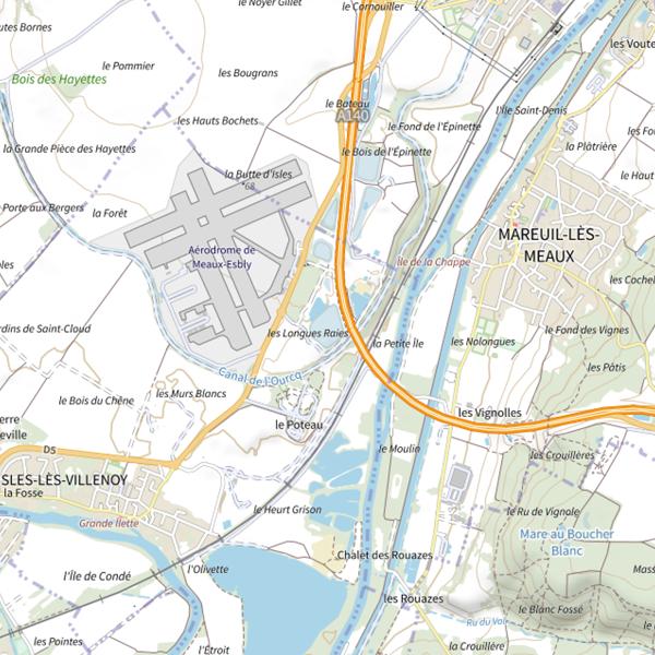 Plan cartographique de Carrière des Longues Raies