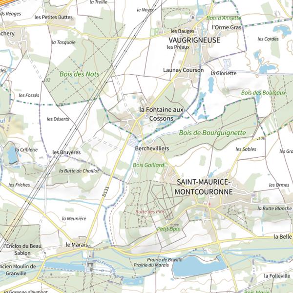 Plan cartographique de Centre de pêche sportif du domaine de Baville