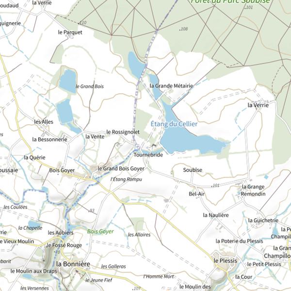 Plan cartographique de Centre de pêche sportive du parc Soubise