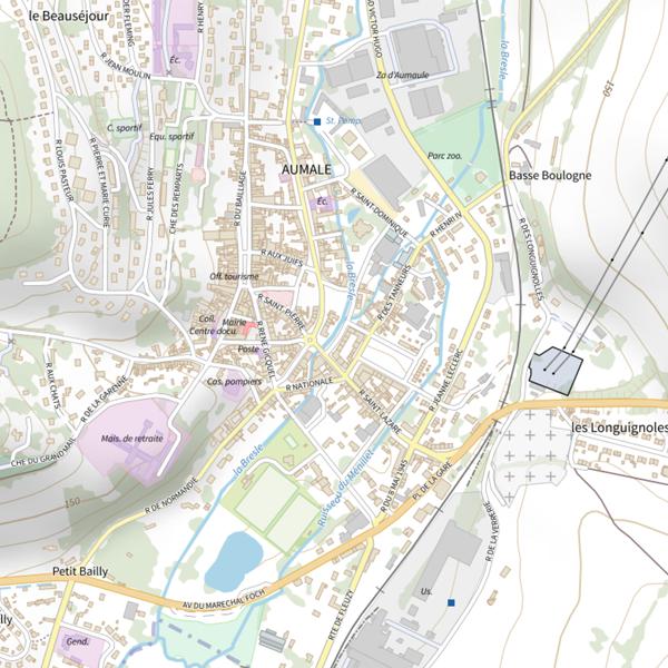 Plan cartographique de Centre ville