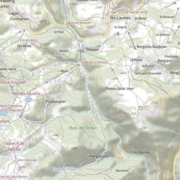 Plan cartographique de Chalandre