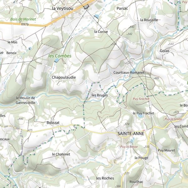 Plan cartographique de Chambres d'Hôte La Chouette