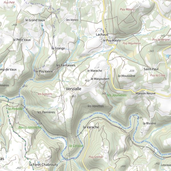 Plan cartographique de Chambres d'Hôte Masjoubert