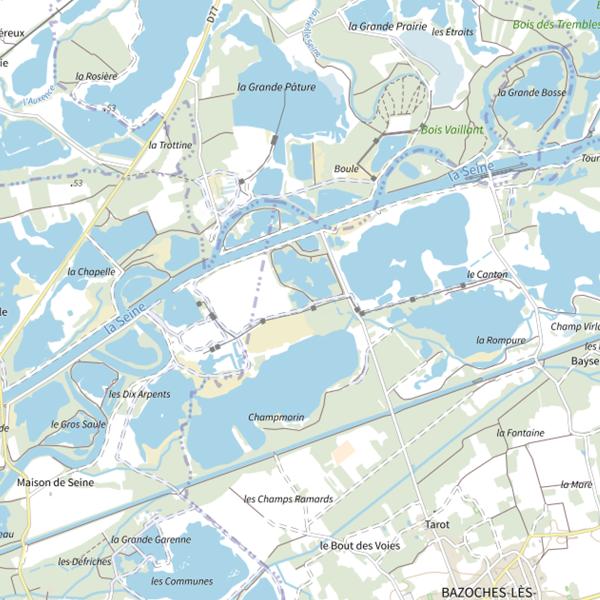 Plan cartographique de Champmorin