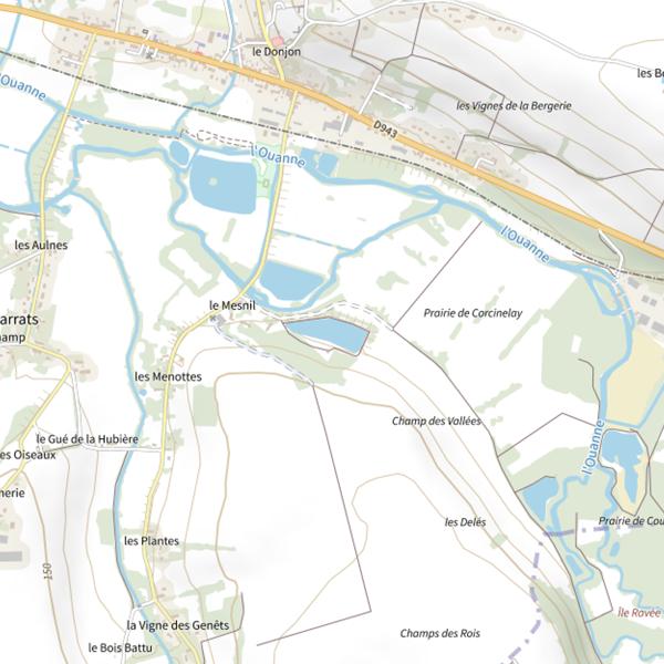 Plan cartographique de Champs des Vallées
