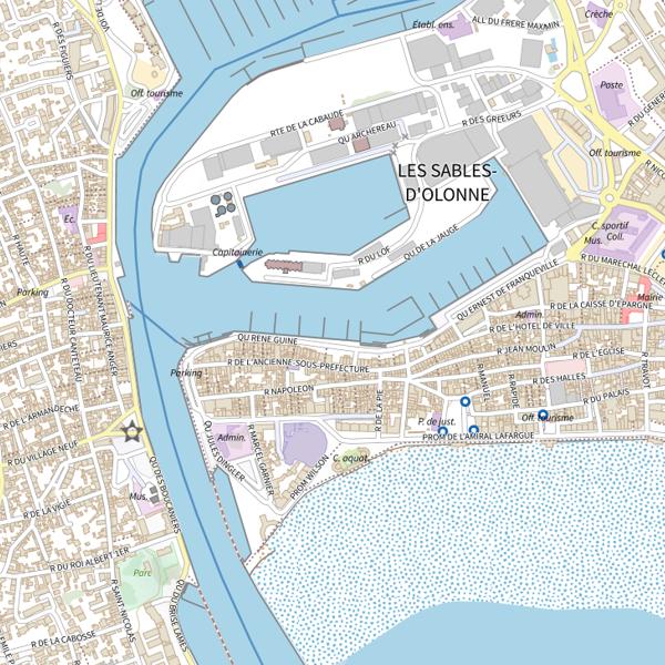 Plan cartographique de Chenal des Sables-d'Olonne