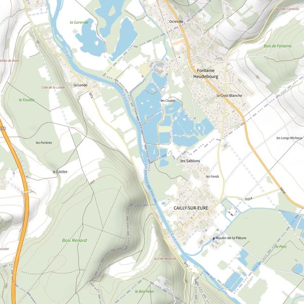 Plan cartographique de Clef-vallee-d-eure