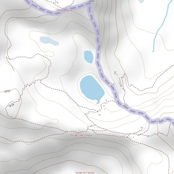 Plan cartographique de Colle longue