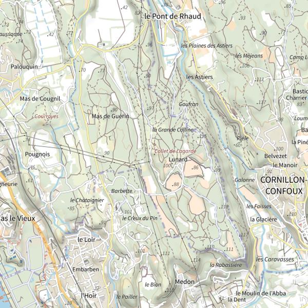 Plan cartographique de Collet de la Garde