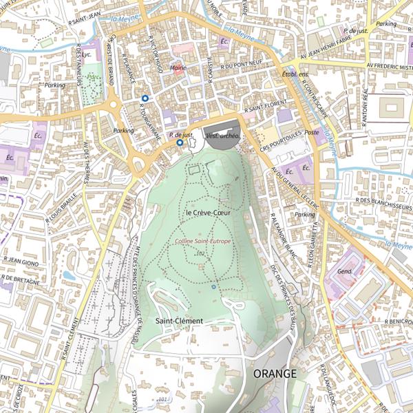 Plan cartographique de Colline Saint-Eutrope