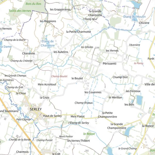 Plan cartographique de Complex Boysaway