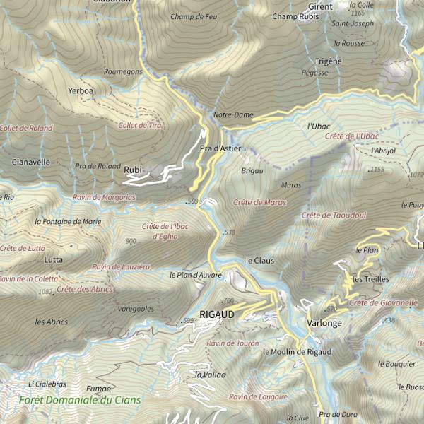 Plan cartographique de Confluence Cianavelle