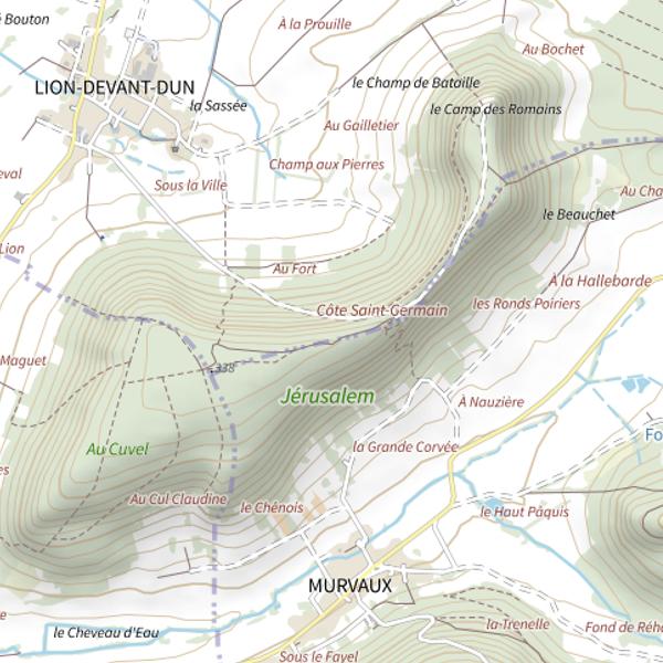 Plan cartographique de Côte Saint-Germain