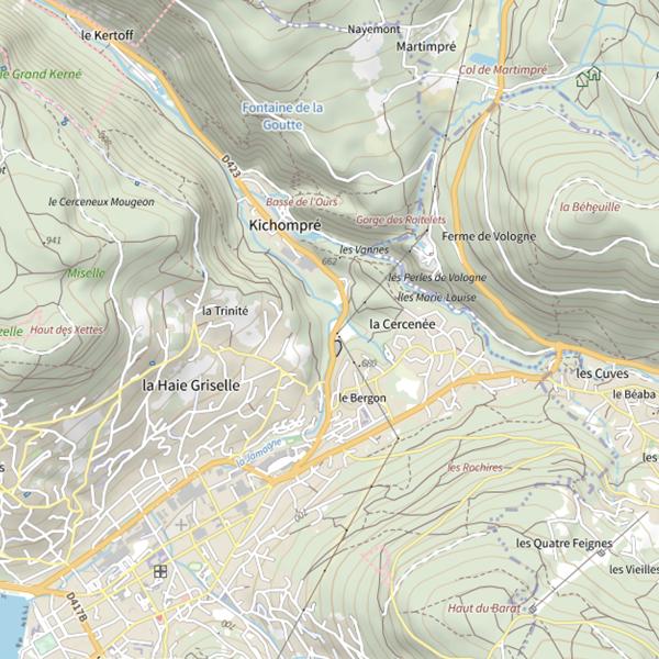 Plan cartographique de Création de la rigole frayère du Larron