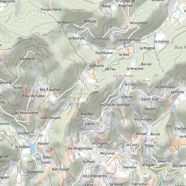 Plan cartographique de Croix du Rocher