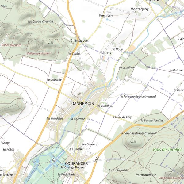 Plan cartographique de Dannemois