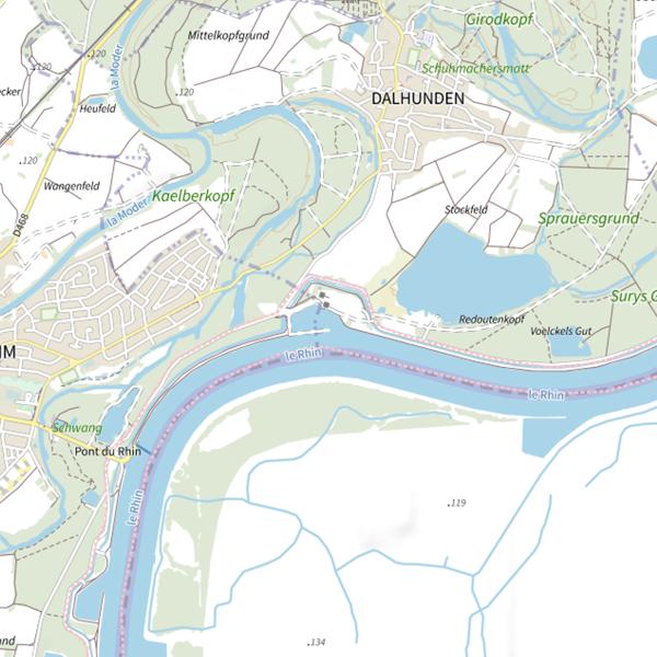 Plan cartographique de Darse de Dalhunden
