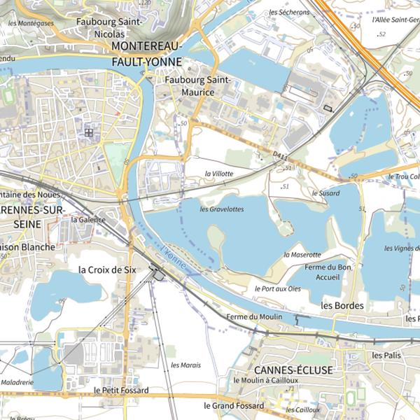 Plan cartographique de Darse des marcassins N°1: Parcours fédéral (23,6 ha)