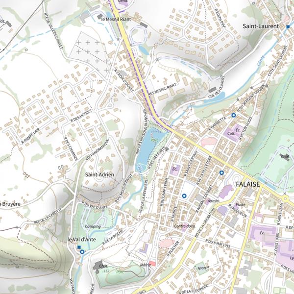 Plan cartographique de Deau de Falaise