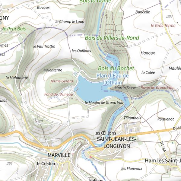 Plan cartographique de Deau de l'Othain