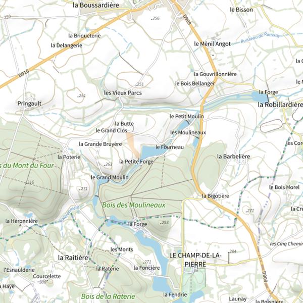 Plan cartographique de Deau de Rânes