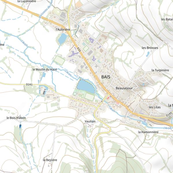 Plan cartographique de Deau du Bourg