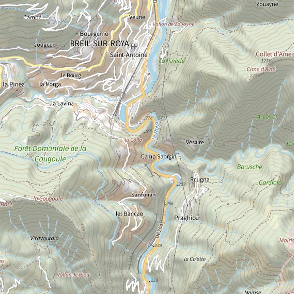 Plan cartographique de Débit réservé de Breil