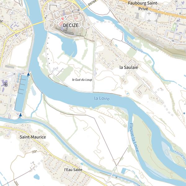 Plan cartographique de Decize