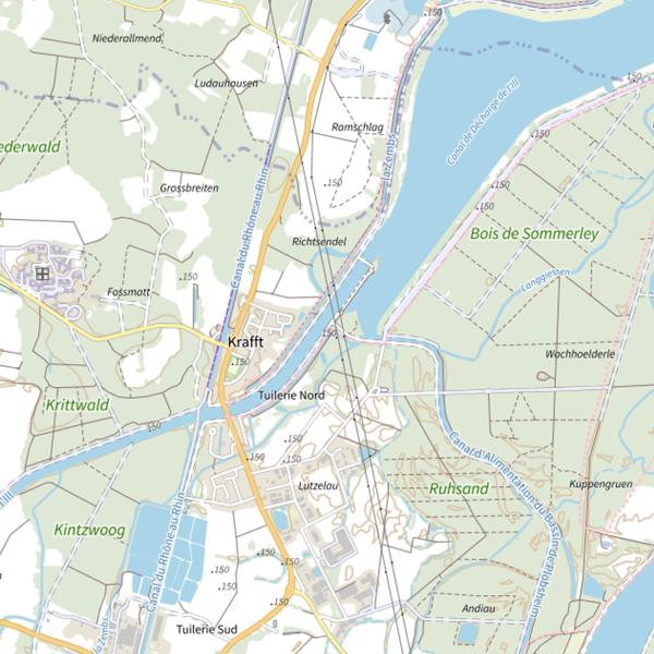 Plan cartographique de Déviation de la Zembs