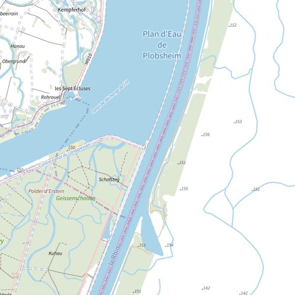 Plan cartographique de Digue tiroir