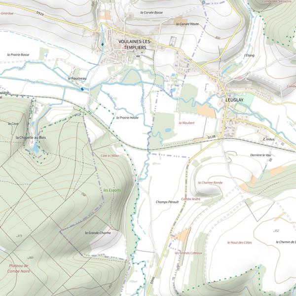Plan cartographique de Dijeanne (La) Rive Gauche