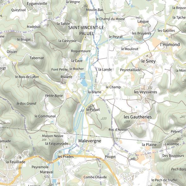 Plan cartographique de Domaine de la Brâme