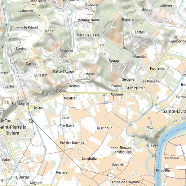 Plan cartographique de Domaine de la Longère