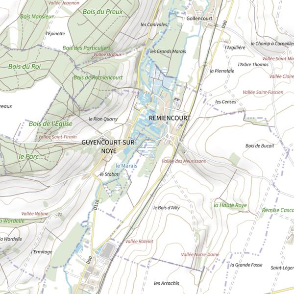 Plan cartographique de Domaine de Remiencourt - Étang des Jars