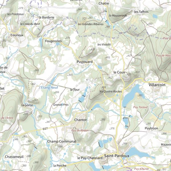 Plan cartographique de Domaine de Vauguenige