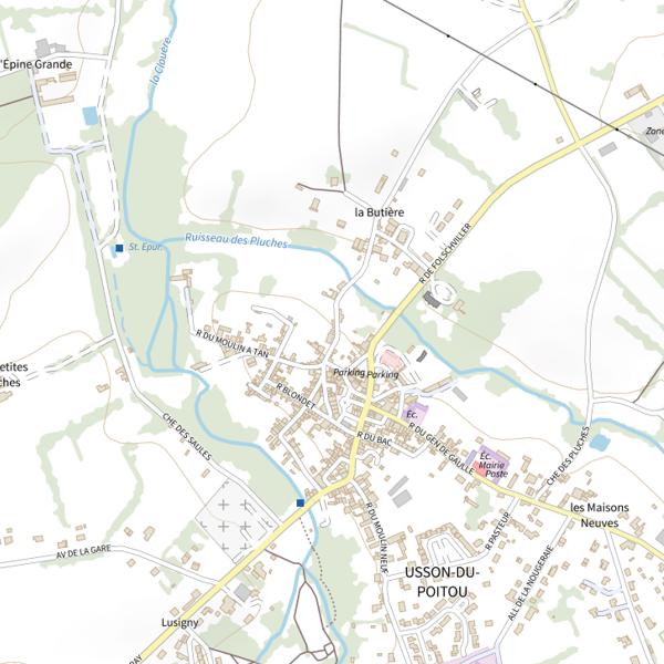 Plan cartographique de Domaine des 8 étangs