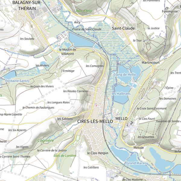 Plan cartographique de Domaine des Halbrans