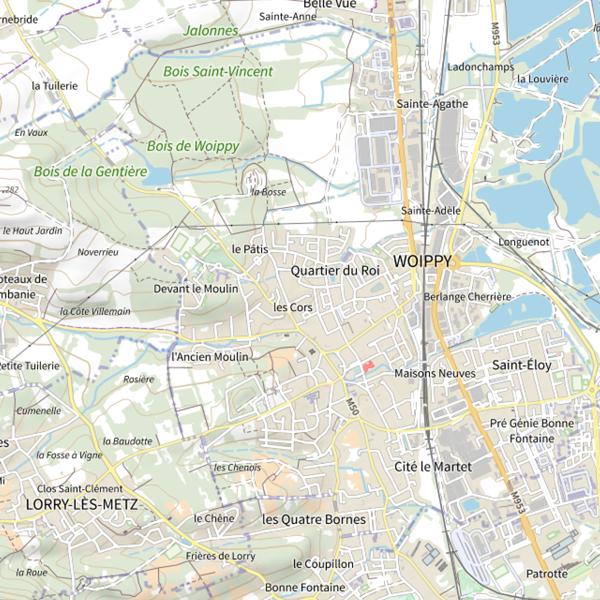 Plan cartographique de Domaine des Tours