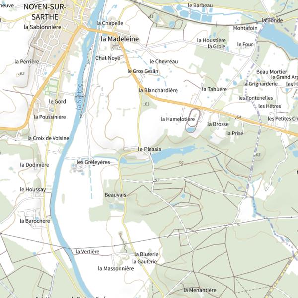 Plan cartographique de Domaine du Plessis