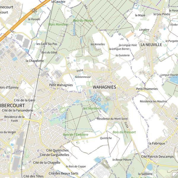Plan cartographique de Domaine Multipêches la Sablonneuse