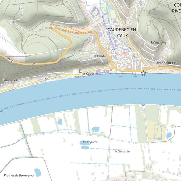 Plan cartographique de Domaine public fluvial (Seine-Maritime)