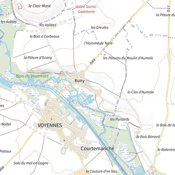 Plan cartographique de Domaines des îles