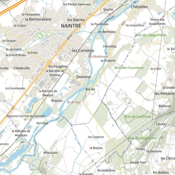Plan cartographique de Domine (Le clain)