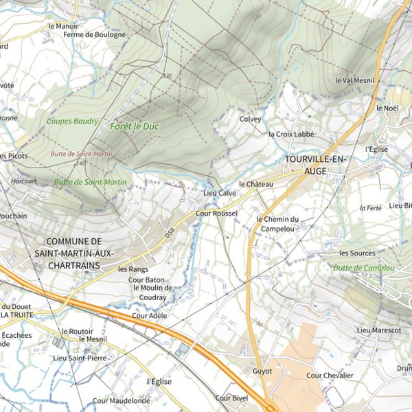 Plan cartographique de Douet de la Taille