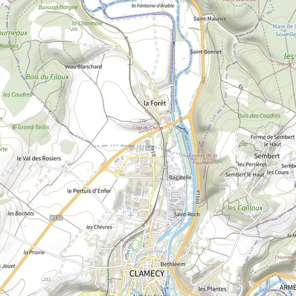 Plan cartographique de E.Leclerc Clamecy